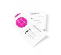 lepni.me Cartes de remerciement Personnalisées pour les bons clients des propriétaires de petites entreprises et de boutiques en ligne avec votre Nom Cartes de vœux roses Brillant Mat, Laminé