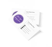 lepni.me Cartes de remerciement Personnalisées pour les bons clients des propriétaires de petites entreprises et de boutiques en ligne avec votre Nom Cartes de vœux violettes Brillant Mat, Laminé
