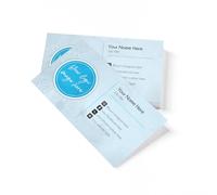 lepni.me Cartes de remerciement Personnalisées pour les bons clients des propriétaires de petites entreprises et de boutiques en ligne avec votre Nom Cartes de vœux à fleurs bleues Brillant Mat