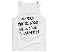 lepni.me Débardeur Homme Personnalisable Cadeaux Ajouter Un Logo d'entreprise Design Personnel ou Une Photo pour Cadeau (S Blanc Multicolore)