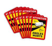 lepni.me Lot de 12 Camion Angles Morts Autocollant | Adhésion Extra Forte et Protection UV | France Véhicules Stickers Poids Lourd | Attention Signe d'avertissement (12PCS Camion)