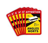 lepni.me Lot de 6 Autobus Angles Morts Autocollant | Adhésion Extra Forte et Protection UV | France Véhicules Stickers Poids Lourd | Attention Signe d'avertissement (6PCS Autobus)