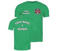 lepni.me Maillot de Football avec l'emblème de Votre Club Favori Nom et Numéro T-Shirt pour Hommes Personnalisés Ecusson de Drapeau Saison Sportive 2022-23 (S Vert Chiné Multicolore)