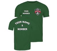 lepni.me Maillot de Football avec l'emblème de Votre Club Favori Nom et Numéro T-Shirt pour Hommes Personnalisés Ecusson de Drapeau Saison Sportive 2022-23 (L Bouteille Vert Multicolore)