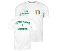 lepni.me Maillot de Football Personnalisé Homme Côte D'Ivoire T-Shirt | Nom et Numéro | Drapeau Insigne | Fans de la Coupe du Monde 2022 (XL Blanc Multicolore)