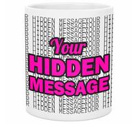 lepni.me Mug Personnalisé à Message Caché - Tasse en Céramique Blanche avec Texte Secret Drôle - Cadeau Unique et Humoristique pour Hommes Femmes Collègues Amis Tasse pour Bureau (Message Horizontal)