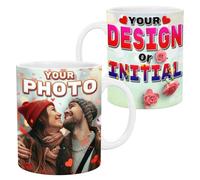 lepni.me Mug Personnalisé avec Votre Photo Texte Nom | Tasse Personnalisable a Café Thé | Cadeau Original de Cœur pour Homme Femme Anniversaire