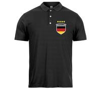 lepni.me Polo de Football Allemagne pour Homme avec Votre Nom et Numéro | Drapeau Allemand Insigne, Maillot Personnalisé | Championnat d'europe 2024 (XXL Noir sans Impression)