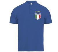 lepni.me Polo de Football Italien pour Homme avec Votre Nom et Numéro | Drapeau Italien Insigne Maillot Personnalisé | Championnat d'europe 2024 (3XL Royal-Blue sans Impression)