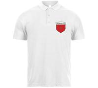 lepni.me Polo de Football Marocain pour Homme avec Votre Nom et Numéro | Drapeau Marocain Insigne, Maillot Personnalisé | Championnat d'europe 2024 (L Blanc Logo de l'équipe Uniquement)