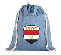 lepni.me Sac de sport à Cordon de Football - Égypte pour Hommes, Femmes | Sac en toile unisexe avec écusson du Drapeau égyptien pour les Fans de Sport Coupe du monde 2026 (M Bleu Multicolore)