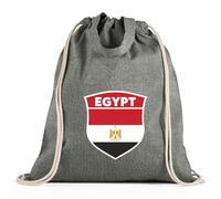 lepni.me Sac de sport à Cordon de Football - Égypte pour Hommes, Femmes | Sac en toile unisexe avec écusson du Drapeau égyptien pour les Fans de Sport Coupe du monde 2026 (M Noir Multicolore)