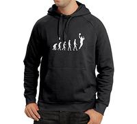 lepni.me Sweatshirt à Capuche Manches Longues Basket évolution Panier de Rue J'aime ce Jeu Grand Cadeau de Fan (L Noir Blanc)