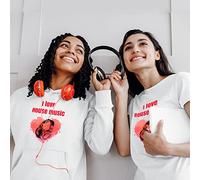 lepni.me Sweatshirt à Capuche Manches Longues Personnalisez Les Deux Faces Avant et Arrière en Imprimant Un Texte Personnalisé ou en Créant Votre Propre Image (XXL Noir sans Impression)