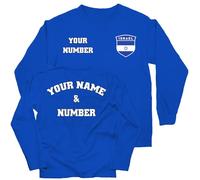 lepni.me T-Shirt Enfant Maillot de Football d'Israël avec Votre Nom et Numéro | Insigne du Drapeau Israélien Top Personnalisé | Les Fans de la Coupe du Monde (9-11 Ans Royal-Blue Multicolore)