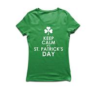lepni.me T-Shirt Femme Restez Calme C'est la Saint-Patrick, Proverbes et Citations Irlandais