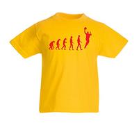 lepni.me T-Shirt pour Enfants Basket évolution Panier de Rue J'aime ce Jeu Grand Cadeau de Fan (12-13 Ans Jaune Rouge)