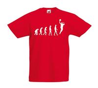 lepni.me T-Shirt pour Enfants Basket évolution Panier de Rue J'aime ce Jeu Grand Cadeau de Fan (12-13 Ans Rouge Blanc)