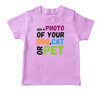 lepni.me T-Shirt pour Enfants Design personnalisé et Amusant de Votre Chien, Chat ou Animal de Compagnie pour Les Amoureux des Animaux (9-11 Ans Rose Multicolore)