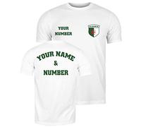lepni.me T-Shirt pour Hommes de Football du Algérie avec Votre Nom et Numéro | Drapeau Algérien Insigne Personnalisé Coupe du Monde 2022 (XL Blanc Multicolore)