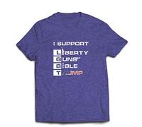 lepni.me T-Shirt pour Hommes Liberty Guns Bible Trump, drôle Je Soutiens Les LGBT, Parodie Les élections américaines (XL Bleu Chiné Multicolore)