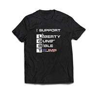 lepni.me T-Shirt pour Hommes Liberty Guns Bible Trump, drôle Je Soutiens Les LGBT, Parodie Les élections américaines (S Noir Multicolore)