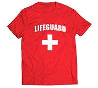 lepni.me T-Shirt pour Hommes Sauveteur Croix Blanche ou Rouge Costume Uniforme de Sauveteur