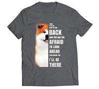 lepni.me T-Shirt pour Hommes Sera Là pour Vous Motivation Akita Inu Chien Cadeau de l'amant (XL Graphite Multicolore)