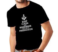 lepni.me T-Shirt pour Hommes Souvenez-Vous Que Vous êtes Franc-maçon Cadeaux maçonniques Carré et Boussole Logo (4XL Noir Blanc)