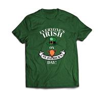 lepni.me T-Shirt pour Hommes Tout Le Monde est Irlandais Le Jour de la Saint-Patrick, Style Leprechaun