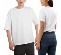 lepni.me T-Shirt Surdimensionné Unisexe Personnalisé avec Texte, Photo ou Logo sur Mesure | Créez Votre Propre Design Recto Verso | Tee Shirt Oversize Femme Homme (L Blanc sans Impression)