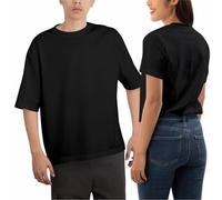 lepni.me T-Shirt Surdimensionné Unisexe Personnalisé avec Texte, Photo ou Logo sur Mesure | Créez Votre Propre Design Recto Verso | Tee Shirt Oversize Femme Homme (S Noir sans Impression)