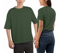 lepni.me T-Shirt Surdimensionné Unisexe Personnalisé avec Texte, Photo ou Logo sur Mesure | Créez Votre Propre Design Recto Verso | Tee Shirt Oversize Femme Homme (L Kaki sans Impression)