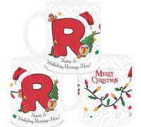 lepni.me Tasse de Noël Unique avec Initiale Lettre R Tasse Monogrammée Personnalisée avec Votre Nom et Votre Texte, Conception de l'alphabet, Tasse à café et à thé pour Hommes Femmes et Enfants 11 oz