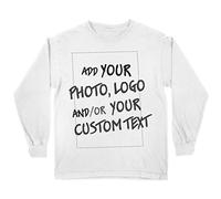 lepni.me Tee Shirt Enfants Manche Longue Personnalisable Cadeaux Ajouter Un Logo d'entreprise Design Personnel ou Une Photo pour Cadeau (12-13 Ans Blanc Multicolore)