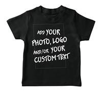 lepni.me Tee Shirt Enfants Personnalisable Cadeaux Ajouter Un Logo d'entreprise Design Personnel ou Une Photo pour Cadeau (9-11 Ans Noir Multicolore)