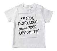 lepni.me Tee Shirt Enfants Personnalisable Cadeaux Ajouter Un Logo d'entreprise Design Personnel ou Une Photo pour Cadeau (14-15 Ans Blanc Multicolore)