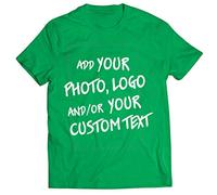 lepni.me Tee Shirt Homme Personnalisable Cadeaux Ajouter Un Logo d'entreprise Design Personnel ou Une Photo pour Cadeau (L Vert Multicolore)