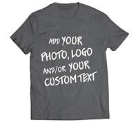 lepni.me Tee Shirt Homme Personnalisable Cadeaux Ajouter Un Logo d'entreprise Design Personnel ou Une Photo pour Cadeau (L Graphite Multicolore)