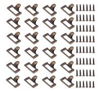 LepoHome Lot de 20 porte-cartes en bronze antique 48 x 48 mm pour tiroir ou étiquettes, cadres pour cartes, tiroir de placard, boîte de rangement