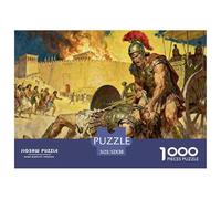 L'épopée de la Guerre de Troie Puzzle en Bois Imperméable DIY Puzzles De 1000 Pièces pour Adultes Coloré De Décoration pour La Maison