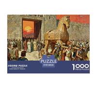 L'épopée de la Guerre de Troie Puzzle en Bois Imperméable Puzzles De 1000 Pièces pour Adultes Amusant De Décoration pour La Maison