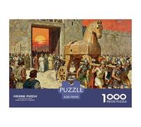 L'épopée de la Guerre de Troie Puzzle en Bois Imperméable Puzzles De 1000 Pièces pour Adultes Cadeaux Coloré Jeux Éducatifs