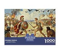 L'épopée de la Guerre de Troie Puzzle en Bois Imperméable Puzzles De 1000 Pièces pour Adultes Défi Et Casse-tête Jeux Éducatifs
