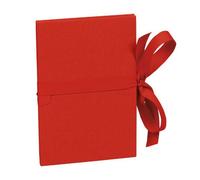 Leporello Classique Couverture En Lin 12,2 X 17,7 Cm Bordeaux