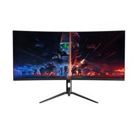 Lepow Moniteur de Bureau Incurvé Ultra-large 34 Pouces - Taux de Rafraîchissement de 165 Hz, Résolution 3440 × 1440, Couleurs Précises, Idéal pour un Travail Efficace et des Expériences de Loisir Imme
