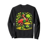 Leprechaun Flamingo Shamrock St Patricks Day Animal Sweatshirt