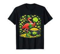 Leprechaun Flamingo Shamrock St Patricks Day Animal T-Shirt