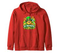 Leprechaun & Gold Rainbow Lucky Irish Fête de la Saint-Patrick Sweat à Capuche