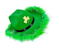 Leprechaun Homburg Top Hat Western-Ribbo vert à bord brut